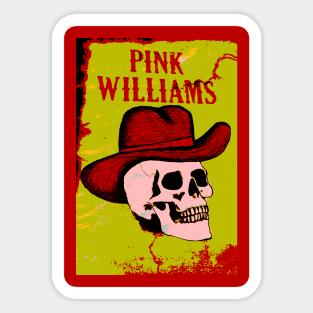 SPOOKY COUNTRY Psychedelic Pink Cowboy Skull Sticker